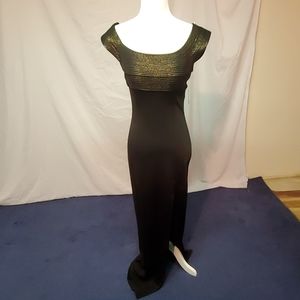 Size 4 black and gold evening gown